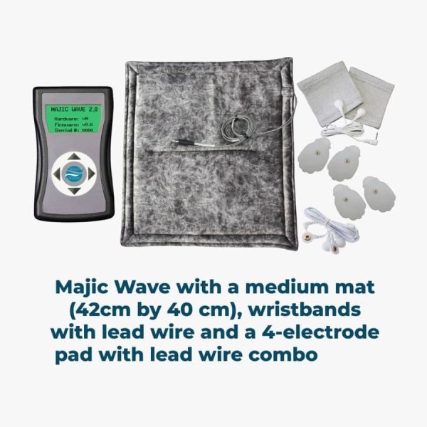 Wave Rife Majic Wave Rife + 1 Medium Mat + Wristbands + 4 Electrode Pads + Lead ...